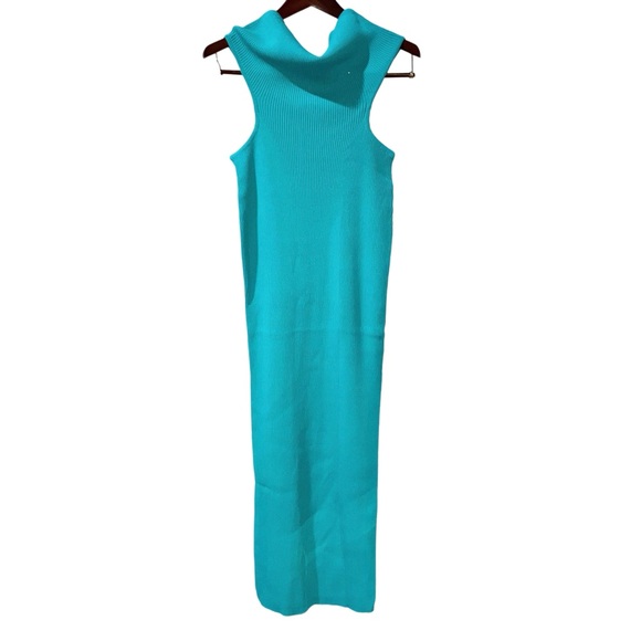 Meshki Kori Knit Bandeau Maxi Dress Aquamarine Stretch Strapless Sz XL NWT - Picture 7 of 13